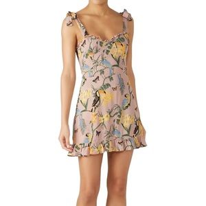 Reformation Christine Dress Parrot Pale Pink Size 8